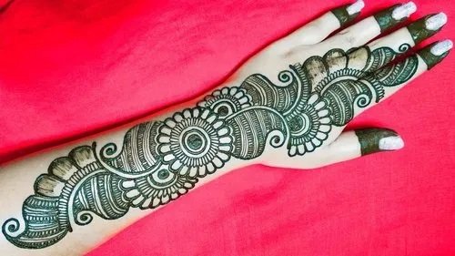 mehndi design for bridal back hand