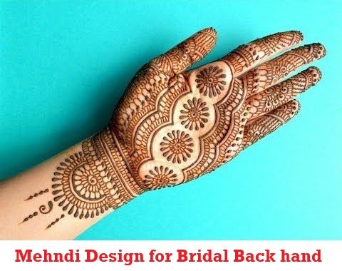 mehndi design for bridal back hand