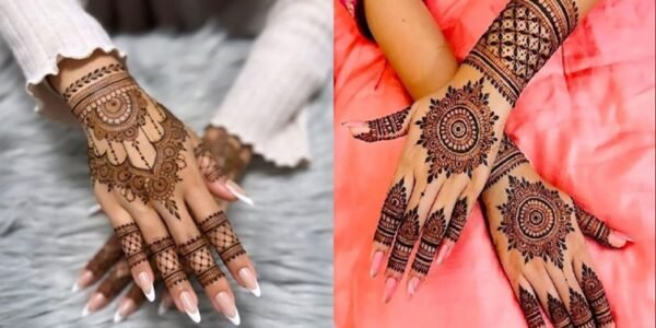 Lotus Mehndi Design Backhand