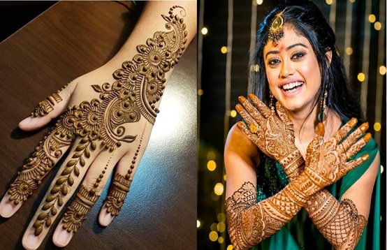 simple bail mehndi design front simple bail mehndi design front