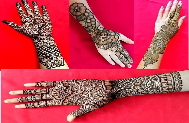 simple bail mehndi design front