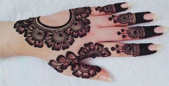 Back Hand Finger Mehndi Designs
