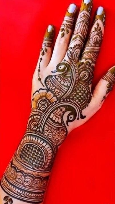 Back Hand Finger Mehndi Designs