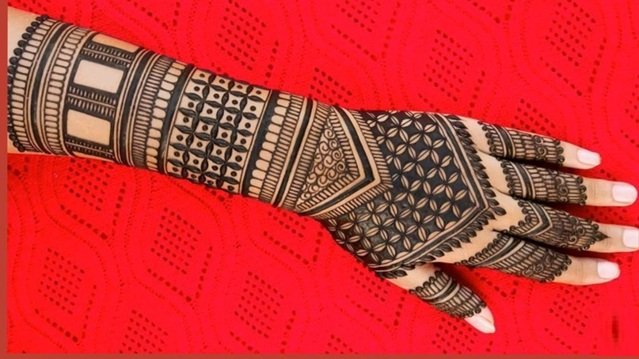 Back Side Mehndi Design Full Hand
