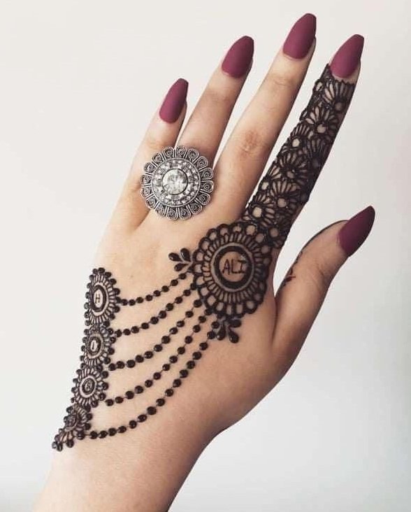 Half Mehndi Design