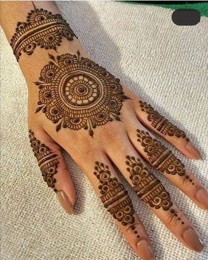 Half Mehndi Design