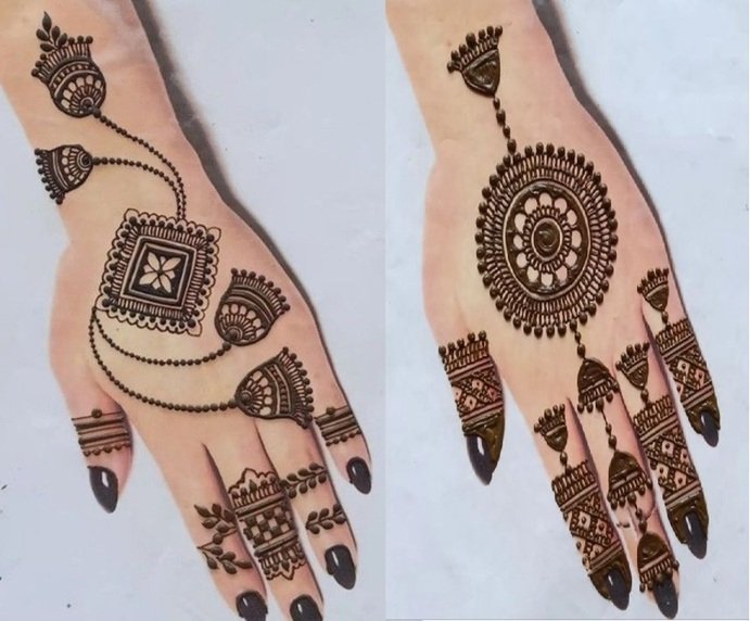 Jhumka Mehndi Design