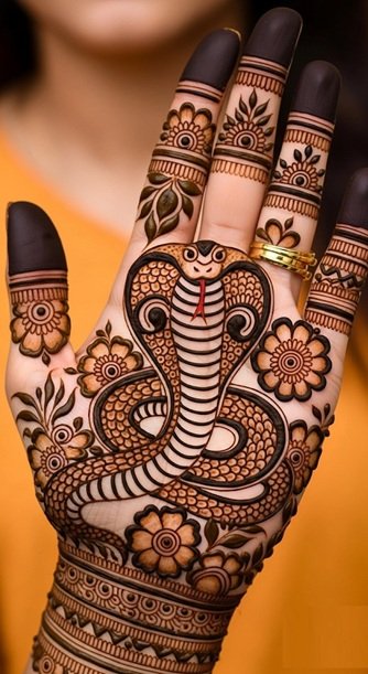 nag panchami mehndi design