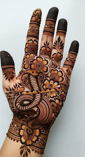 nag panchami mehndi design
