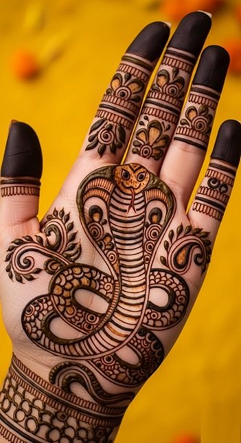 nag panchami mehndi design